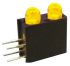 Marl 黄色 LED电路板指示灯, 2.1 V, 2 x LED, 4针, 直角, 通孔安装