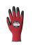 Traffi Red Nitrile, Nylon Cut Resistant Cut Resistant Gloves, Size 8, Medium, Nitrile Coating