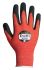 Traffi Red Cotton, PET Cut Resistant Cut Resistant Gloves, Size 7, Small, Nitrile Micro-Foam Coating