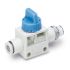 SMC Knob Manual Control Pneumatic Manual Control Valve VHK-A Series, R 1/8, Push In 6 mm, III B