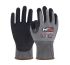 NXG Cut F HD Black Basalt, HPPE, Nitrile, Polyester, Spandex, Steel Cut Resistant Work Gloves, Size 9, Large, Nitrile