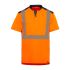 Polo alta visibilità Arancione a maniche corte T2S Takamaka, XXL unisex