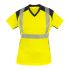 Maglietta alta visibilità Colore giallo a maniche corte T2S Bahia, XS per donna