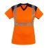 Maglietta alta visibilità Arancione a maniche corte T2S Bahia, XXL per donna