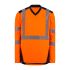 Camiseta de alta visibilidad de manga larga T2S de color Naranja, talla XXL