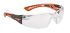 Bolle RUSH+ Anti-Mist UV Safety Glasses, Clear PC Lens
