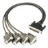 MOXA Male 44 Pin D-sub to Male 9 Pin D-sub Serial Cable, 500mm