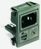 Konektor IEC C14, Samec, orientace těla: přímý, Nasazovací, Rychlé připojení velikost pojistky 5 x 20mm, 10A, 250 V