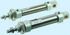 SMC Pneumatic Piston Rod Cylinder - 16mm Bore, 25mm Stroke, C85 Series, Single Acting