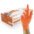 Unigloves Chemikalien Einweghandschuhe aus Nitril puderfrei, lebensmittelecht Orange, EN374, EN455 Größe L, 100 Stück