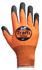Traffi TG5360 Black, Orange Elastane, HPPE, Nylon, Polyester Safety Gloves, Size 6, XS, Polyurethane Coating