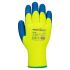 Portwest A145Y Yellow Latex Cold Resistant Gloves, Size 9, Large, Latex Coating