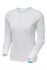 Praybourne White Polyester Thermal Shirt, XS
