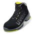 Uvex 1 Black/Lime ESD Safe Non Metal Toe Capped Men, Women Safety Boots, UK 14, EU 49