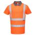 Poloshirt Hi Vis Orange Dark Grey Collar