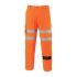 Portwest RT46 Orange Stain Resistant Hi Vis Trousers, 26 to 28in Waist Size