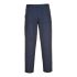 Pantalon Portwest S887, 100cm Unisexe, Bleu marine en 35 % coton, 65 % polyester, Confortable, Souple