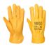 Portwest A271 Yellow Leather Construction Gloves, Size 9