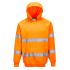 Sweatshirt Hooded Hi Vis Orange EN471 -