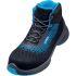 Uvex 1 Black, Blue ESD Safe Composite Toe Capped Unisex Safety Boot, UK 3, EU 35