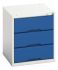 Bott 3 Cabinet, Steel, 600mm x 525mm x 550mm, Blue, Light Grey