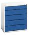 Bott 5 Cabinet, Steel, 900mm x 800mm x 550mm, Blue, Light Grey