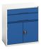 Bott 2 Door Sheet Steel  Lockable Floor Standing Cabinet, 800 x 550 x 900mm