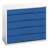 Bott 5 Cabinet, Steel, 900mm x 1050mm x 550mm, Blue, Light Grey