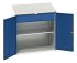 Bott 2 Door, 1 Drawer Sheet Steel Floor Standing Cupboard, 1050 x 550 x 1130mm