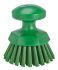 Vikan Hard Bristle Green Hand Brush, 110mm bristle length, Polyester, Polypropylene, Stainless Steel bristle material