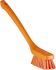 Vikan Hard Bristle Orange Scrubbing Brush, 420mm bristle length, Polyester, Polypropylene, Stainless Steel bristle