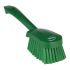 Vikan Soft Bristle Green Scrubbing Brush, 270mm bristle length, Polyester, Polypropylene, Stainless Steel bristle