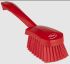 Vikan Red Hand Brush for Brushing Dry, Fine Particles, Floors with brush included