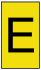 HellermannTyton Ovalgrip Slide On Cable Markers, Black on Yellow, Pre-printed "E", 1.7 → 3.6mm Cable