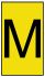 HellermannTyton Ovalgrip Slide On Cable Markers, Black on Yellow, Pre-printed "M", 1.7 → 3.6mm Cable, 901-10157