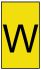 HellermannTyton Ovalgrip Slide On Cable Markers, Black on Yellow, Pre-printed "W", 1.7 → 3.6mm Cable