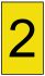 HellermannTyton Ovalgrip Slide On Cable Markers, Black on Yellow, Pre-printed "2", 2.5 → 6mm Cable, 901-10173