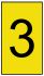 HellermannTyton Ovalgrip Slide On Cable Markers, Black on Yellow, Pre-printed "3", 2.5 → 6mm Cable