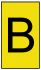 HellermannTyton Ovalgrip Slide On Cable Markers, Black on Yellow, Pre-printed "B", 2.5 → 6mm Cable