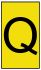 HellermannTyton Ovalgrip Slide On Cable Markers, Black on Yellow, Pre-printed "Q", 2.5 → 6mm Cable