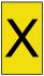 HellermannTyton Ovalgrip Slide On Cable Markers, Black on Yellow, Pre-printed "X", 2.5 → 6mm Cable