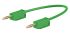 Cable de prueba con conector de 2 mm Staubli de color Verde, Macho-Macho, 30 V ac, 60V dc, 10A, 300mm