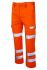 Praybourne PR336LDS Orange Water Repellent Hi Vis Trousers, 26in Waist Size
