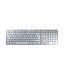 Cherry CHERRY KC 6000 C SLIM Wired USB Mac Keyboard, QWERTZ (German), Silver/White