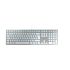 Cherry CHERRY KC 6000 C SLIM Wired USB Mac Keyboard, QWERTZ (German), Silver/White