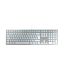 Cherry CHERRY KC 6000 C SLIM Tastatur AZERTY (Frankreich) Kabelgebunden Silber / Weiß USB Mac