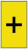 HellermannTyton Ovalgrip Slide On Cable Markers, Black on Yellow, Pre-printed "+", 2.5 → 6mm Cable
