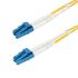 StarTech.com LC to LC Duplex Single Mode OS2 Fibre Optic Cable, Yellow, 25m