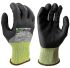 KYORENE 00-832 Black Graphene Cut Resistant Work Gloves, Size 7, Nitrile Nano Foam Coating