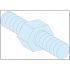 Schneider Electric PrismaSeT Series Spacer for Use with PrismaSeT, PrismaSeT G Front Cover Support Upright, PrismaSeT P
